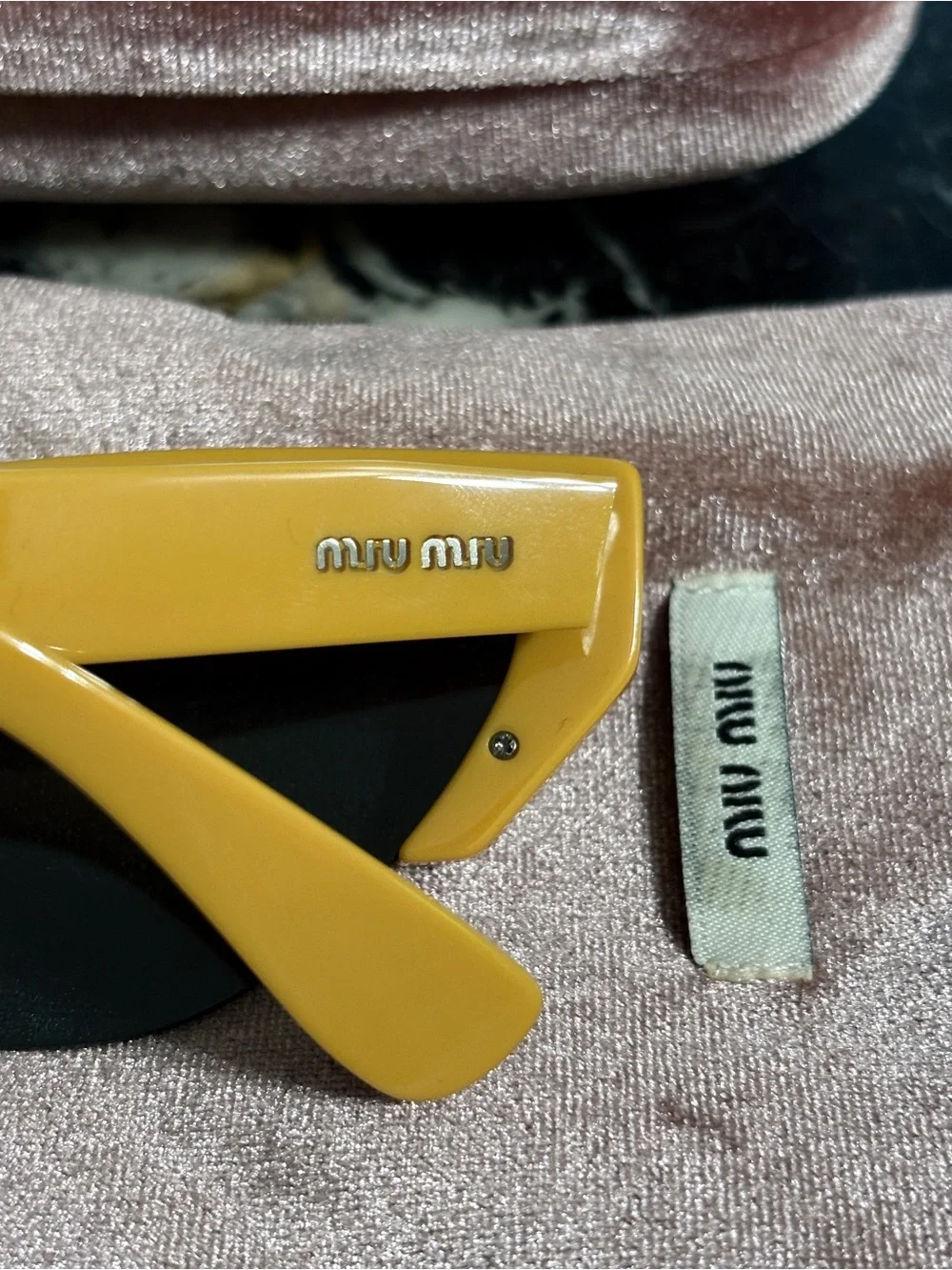 Miu Miu Yellow Cat Eye Sunglasses - MU 04US